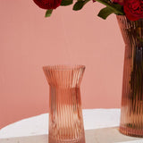 Lyrical Pink Ribbed Vase