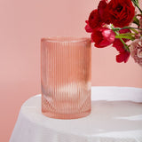 Bellini Pink Ribbed Vase