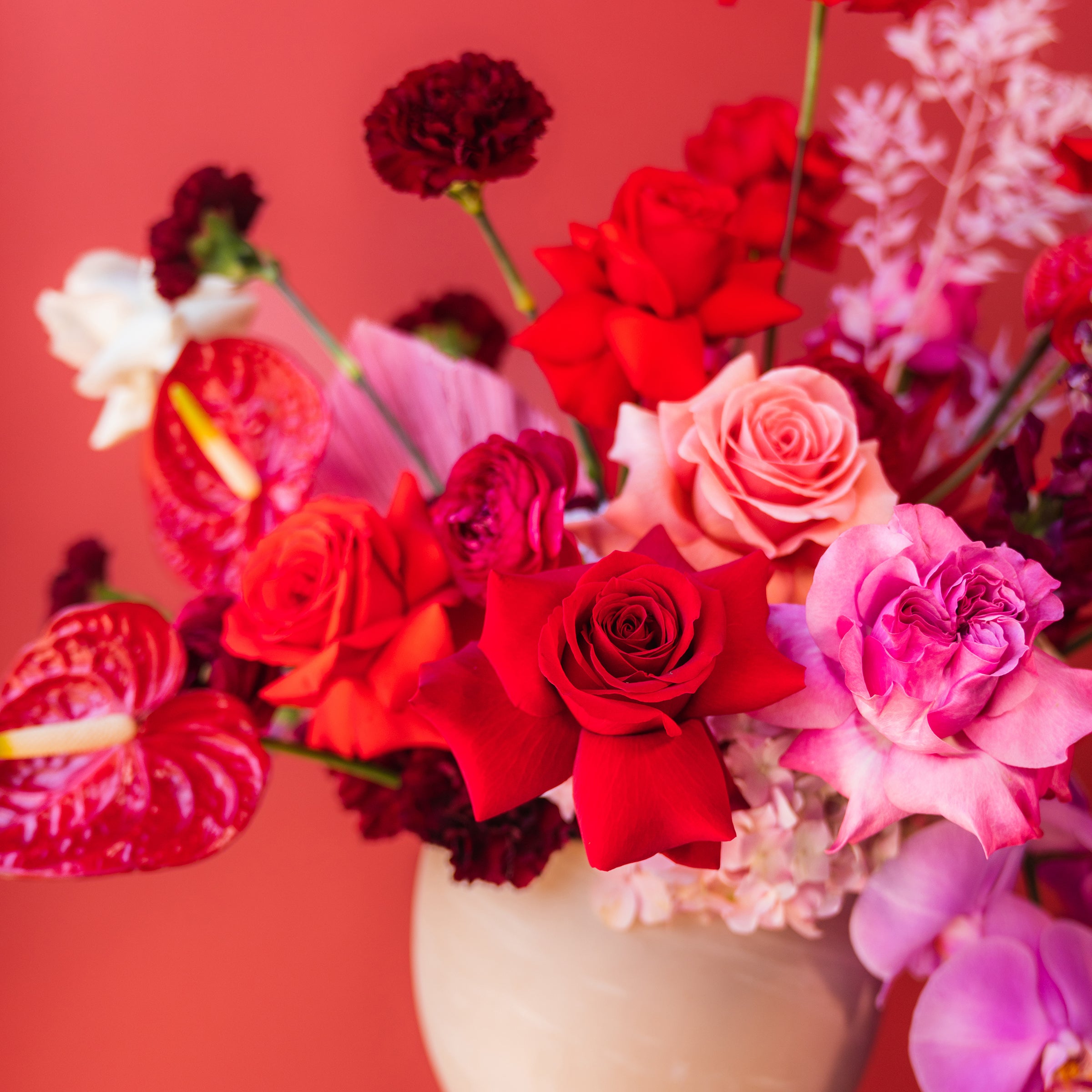 Rainbow Wrapped Bouquet – JJ's Flower Shop